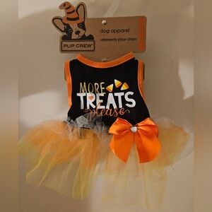 Pup Crew Halloween Dog Costume/ Apparel " More Treats please" XS